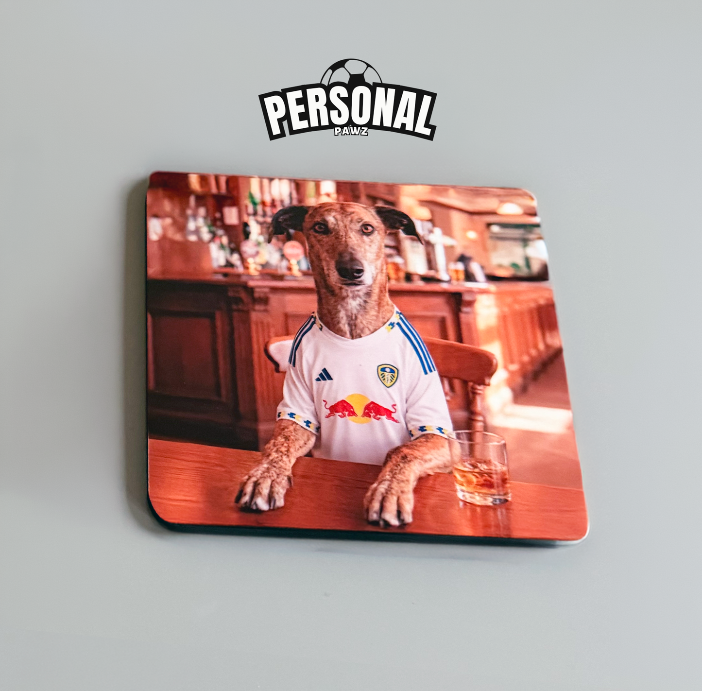 Personalised Pet Football Pub Coasters – Set of 2