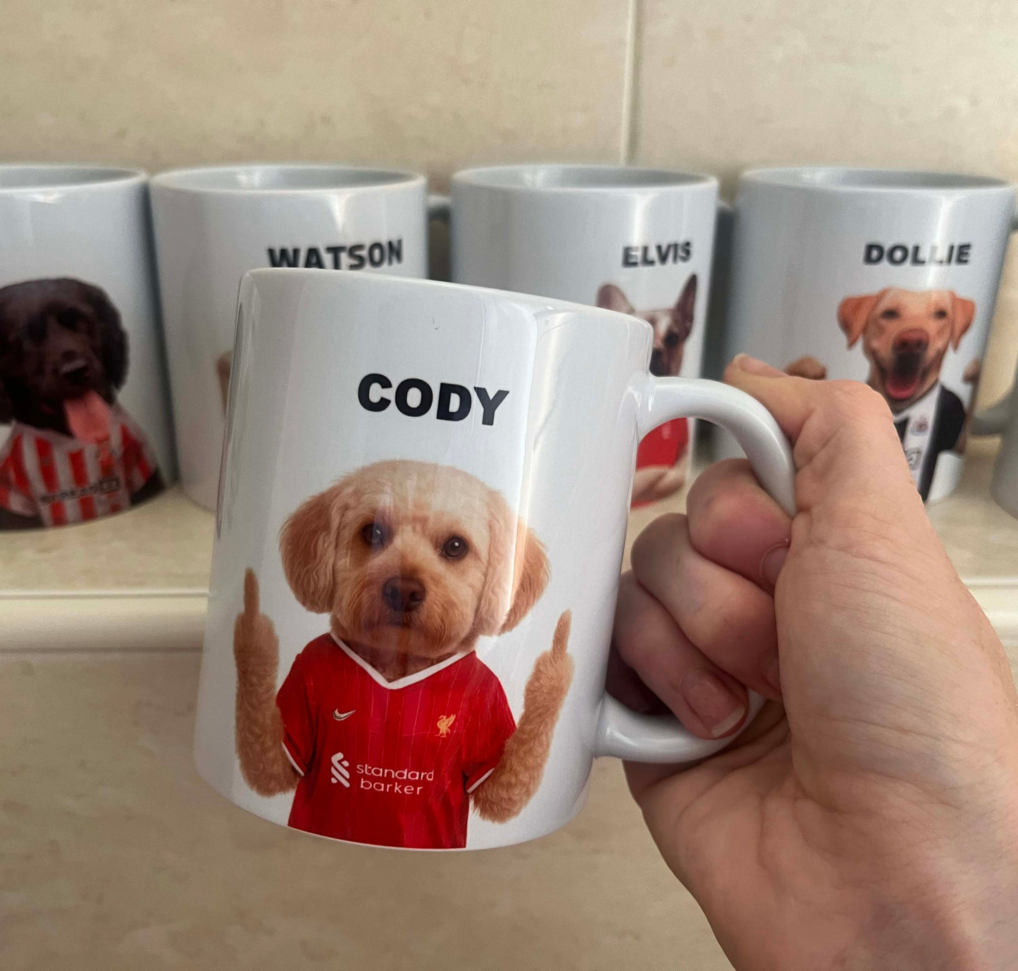 Personalised Dog/Cat Football Mug