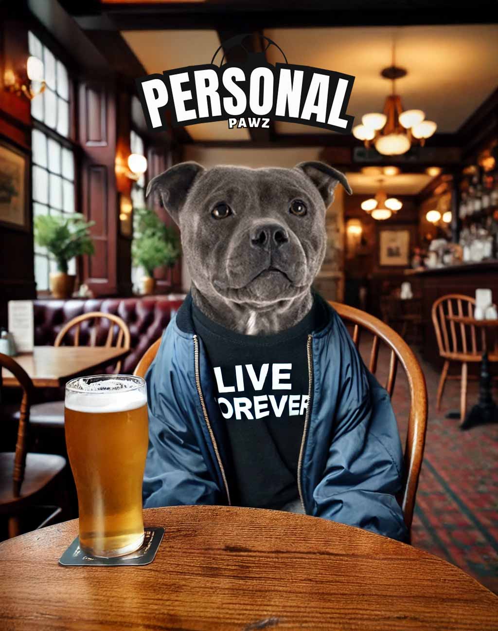 Personalised T Shirt Pub Dog/Cat Image
